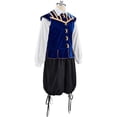 thumbnail image 3 of Men Suit Tudor Doublet Vest Shirt Pants Medieval Ren Faire Viking Cloth Outfit, 3 of 7