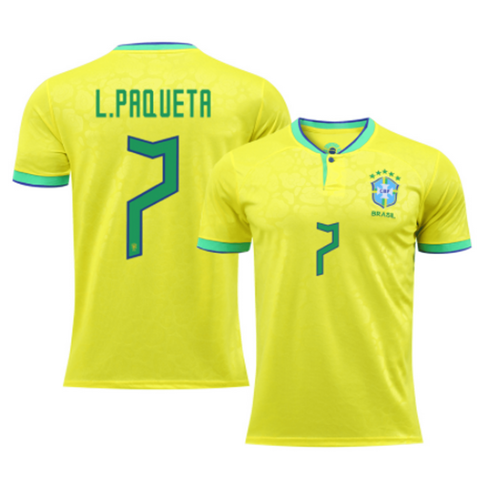 2022 Men's and Women's Brazil World Cup Football Team Jersey L