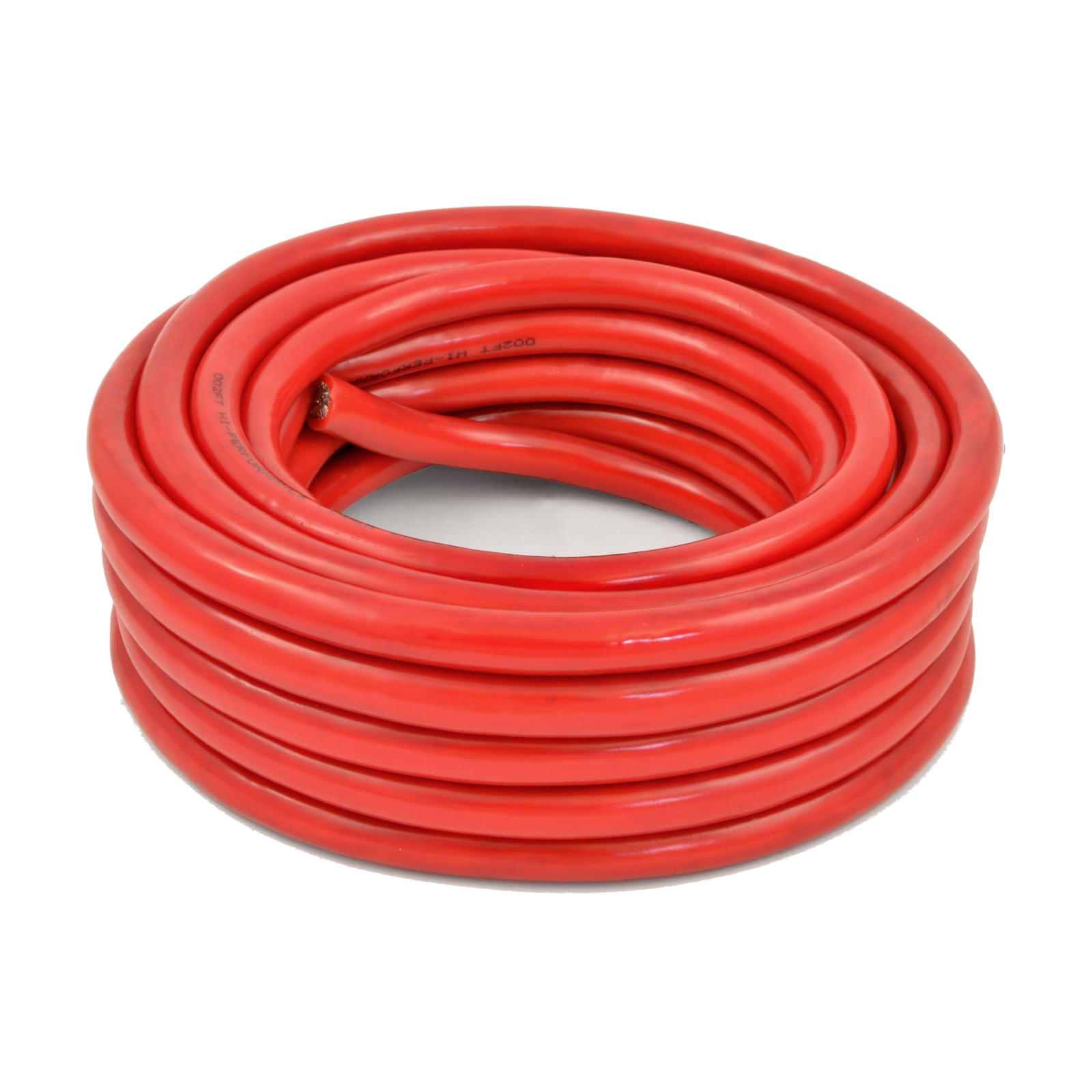 4 Gauge 25 Feet High Performance Flexible Amp Power/Ground Cable 4 AWG Wire Red
