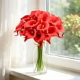thumbnail image 5 of White Calla Lilies, Artificial Lily Flowers, 10Pcs 35cm Fake Flowers for Wedding Bouquet Home Vase Table Centerpiece Decor, 5 of 7