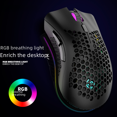 thumbnail image 5 of Ratón inalámbrico Viper BM600, ligero, con orificio hueco, recargable, colorido, RGB, luminoso, para juegos de oficina, 5 of 5