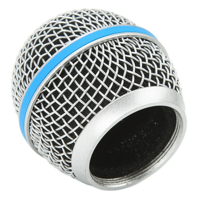 Microphone Ball Head Mesh Grill, Inner Foam Filter Blowout Microphone Head Replacement For Repair For Beta58A
