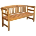 thumbnail image 6 of vidaXL Patio Bench with Cushion 47.2" Solid Acacia Wood, 6 of 60