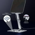 thumbnail image 4 of QualitChoice Tablet Holder 360 Degree Rotation Height Adjustable Folding Aluminum Alloy Office Hotel School Laptop Organizer Stand, 4 of 6