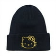thumbnail image 1 of Gorro de punto de Hello Kitty Sanrio para mujer, gorro de lana cálido para adultos, Cinnamoroll, My melody, regalos de cumpleaños, Invierno, 1 of 4