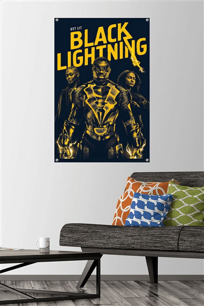 DC Comics TV - Black Lightning - Key Art Wall Poster with Push Pins, 22.375" x 34"