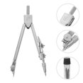 thumbnail image 2 of Precision Bow Compass for Measure Made from Steel Silver Color Lightweight and Portable with Compact Radius 2 Pieces, 2 of 8