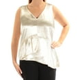 thumbnail image 2 of Kensie Womens Satin Knit Blouse, Metallic, Large, 2 of 3