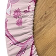 thumbnail image 5 of Ambesonne Springtime Fitted Round Tablecloth, Jungle Blooming Peony, 45"- 56" Diameter, Rose Pastel Pink, 5 of 5