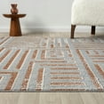 thumbnail image 5 of Ox Bay Wesley 2' x 3', Gray/Rust Geometric Washable Indoor Area Rug by Evette Rios, 5 of 8