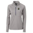 thumbnail image 2 of Women's Cutter & Buck Gray FIU Panthers Adapt Eco Knit Stretch Recycled Half-Zip Pullover Top, 2 of 3