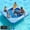 Blue, variant on TULILLO 8ft Water Hammock Floats for Adults, Floating Hammock for Lake, Round Float Ring Inflatable Dock Platform with Mesh, Water Raft Island for Party, Pink