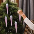 thumbnail image 4 of Juego de bolas navideñas pintadas de colores | 3 adornos colgantes de plástico para árboles de Navidad y fiestas, 4 of 5