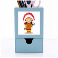 thumbnail image 1 of Aboriginal Tribe USA Cartoon Desk Supplies Organizer Pen Holder Card, 1 of 3