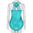 thumbnail image 4 of Grianlook Women Tank Top Sleeveless T Shirts Backless Baggy Vest Scoop Neck Ladies Fashion Strappy Hawaiian Dreamcatcher Print Pink Green XXL, 4 of 7