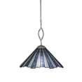 thumbnail image 1 of Toltec Lighting Revo Pendant Shown In Aged Silver Finish With 16" Sea Ice Art Glass, 1 of 1