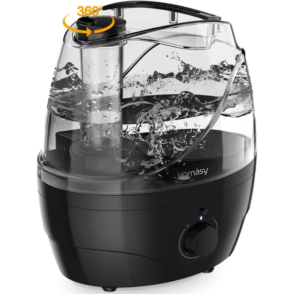 Homasy Cool Mist Humidifiers, 28dB Whisper-Quiet Humidifiers for