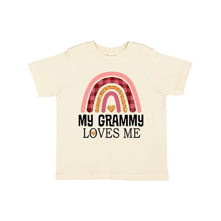

Inktastic My Grammy Loves Me Girls Boho Rainbow Gift Toddler Toddler Girl T-Shirt