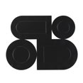 thumbnail image 6 of DecMode Brown Bamboo Shapes Geometric Wall Decor with Slatted Wood Design, 6 of 7