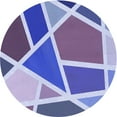 thumbnail image 1 of Ahgly Company Machine Washable Indoor Round Transitional Purple Amethyst Purple Area Rugs, 6' Round, 1 of 7