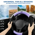 thumbnail image 5 of Skechers Air Cooled Memory Foam Steering Wheel Cover, Breathable Comfort Grip, Soft Leather, All-Season Fit for Cars, SUVs, and Trucks Purple, 5 of 8