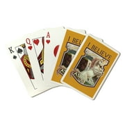 Ashland, Oregon, Unicorn Scene, Contour, Lantern Press, Premium Playing Cards, 52 Card Deck with Jokers, USA Made