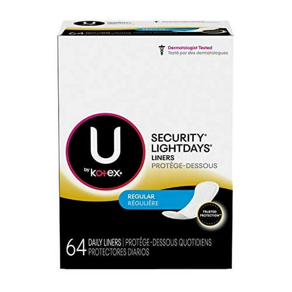 Kotex Lightdays Pantiliners Unscented Regular 64 ct