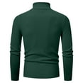 thumbnail image 6 of Fall Tops for Men Long Sleeve Knit Sweater Compression Fit Mock Neck Zip Up Pullover Shirts, 6 of 7