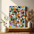 thumbnail image 6 of Abstract Geometric Cubes Canvas Print Wall Art for Living Room Office Dining Room Hallway, 6 of 8