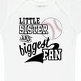 thumbnail image 4 of Inktastic Little Sister and Biggest Baseball Fan Girls Baby Bodysuit, 4 of 5