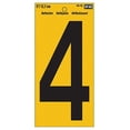 thumbnail image 2 of Hy-Ko Reflective Vinyl House Number 4 RV-75/4 - Self-Stick, Weather-Resistant - 5", Black/Yellow, 2 of 2