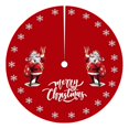 thumbnail image 1 of Falda de árbol de Navidad de 90 cm con múltiples patrones, más gruesa, con dibujos de Papá Noel, alce, muñeco de nieve, lavable, diseño de escena, decoración redonda para fiestas, tapete para el pis, 1 of 5