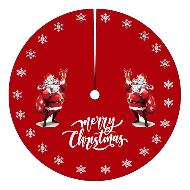 Falda de árbol de Navidad de 90 cm con múltiples patrones, más gruesa, con dibujos de Papá Noel, alce, muñeco de nieve, lavable, diseño de escena, decoración redonda para fiestas, tapete para el pis