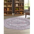 thumbnail image 3 of Rugs.com Mangata Collection Rug – 5' 3 Round Beige And Pink Low Rug Perfect For Kitchens, Dining Rooms, 3 of 9