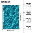 thumbnail image 3 of Haosy Teal Ocean Water Notebooks 2 Pcs 1-subject Journal 60 Sheets A5 College Ruled Paper Detachable Ring 8.3"x5.7", 3 of 8