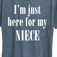 thumbnail image 3 of Instant Message - Here For My Niece  - Women's Short Sleeve Graphic T-Shirt, 3 of 6
