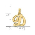thumbnail image 2 of 14k Gold D Script Letter Name Personalized Monogram Initial High Polish Charm 17.08x13.2mm Wide 1.05mm Thick Pendant Nec, 2 of 2