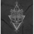 thumbnail image 2 of Wolf Pack Triangle Symbol Spirit Animal Womens Slim Fit Graphic Tee Brisco Brands S, 2 of 4