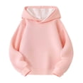 thumbnail image 5 of RYRJJ Girls Boys Button Collar Hooded Sweatshirts Pullover Casual Long Sleeve Hoodies Kids Cute Oversized Pocket Sweatshirt Tops, 5 of 6
