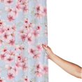 thumbnail image 3 of Shower Curtain, Watercolor berry blossom blue Waterproof Fabric Plastic Shower Curtain, Drying Fast Bathroom Curtain with 9 Buttonholes, Ruffle Shower Curtain 60x72in, 3 of 8