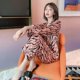 thumbnail image 1 of Pijamas de mujer de primavera y otoño de manga larga de talla grande cárdigan de verano traje de casa de otoño e invierno, 1 of 6