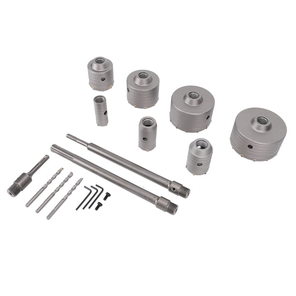 Kit De Sierra Perforadora Para Hormigón, Sierra Perforadora Para Hormigón A Prueba De Herrumbre De Alta Precisión De 3 Flautas Para Instalar Sistemas HVAC Y Plomería