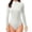 White, variant on Women Fashion Turtle Neck Long Sleeve Solid Tops Bodysuit Jumpsuit, One-Piece Stretch Fit for Casual & Everyday Wear