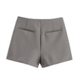 thumbnail image 3 of Gsakboxl Skirts for Women Zipper A Line Skort Asymmetric Hem Fashion Casual Business Office Mini Skirt Shorts for Ladies S, 3 of 6