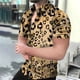 thumbnail image 3 of Camisa con estampado de leopardo para hombre, camisas casuales con botones, ropa de calle sexy de manga corta, camisas vintage de mano corta, verano 2024, 3 of 5