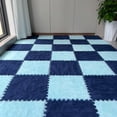 thumbnail image 3 of 10Pcs Plush Foam Floor Mat,Plush Interlocking Carpet Tiles,Anti-Slip Square Puzzle Floor Mat,EVA Foam Area Rugs for Bedroom Playroom, 3 of 6