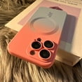 thumbnail image 3 of Magsafe-funda magnética de silicona suave para teléfono móvil, carcasa de lujo con patrón degradado de carga inalámbrica para iPhone 11, 12, 13, 14 Pro Max Plus, 3 of 4