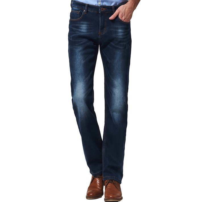 SSLR Men's Regular Fit Straight Leg Thermal Fleece Lined Jeans Pants