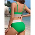 thumbnail image 3 of Bikini Sets for Women Scalloped Trim Bathing Suits High Waisted Tummy Control Two Piece Swimsuits 2025, 3 of 6