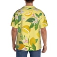 thumbnail image 6 of Picia Lemon Men's Linen Shirts Short Sleeve Cuban Beach Shirts Casual Shirts Button Down Shirt for Men Beach Summer Wedding Shirt-Large, 6 of 7